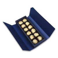 Boîte à chocolat vide en carton personnalisée faite à la main, emballage cadeau avec gaufrage, pelliculage mat, matériaux recyclés, séparateur