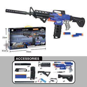 M416 완전 자동 소총 어린이를위한 부드러운 총알 공기총 슈팅 게임 소년을위한 플라스틱 부드러운 치킨 먹는 총 - Product Image 2