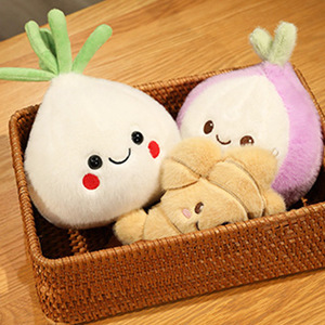 Peluche all'ingrosso a forma di verdure dei cartoni animati: adorabili cuscini in peluche a forma di <span class=keywords><strong>aglio</strong></span>, zenzero e cipolla, simpatici giocattoli in peluche a forma di verdura per il comfort - Product Image 4