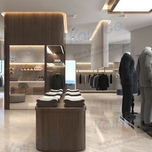 Table de consultation pour solution de mise en place complète de costumes pour hommes Kainice Luxury, système de suspension mural à lattes métalliques, étagère de présentation - Product Image 3