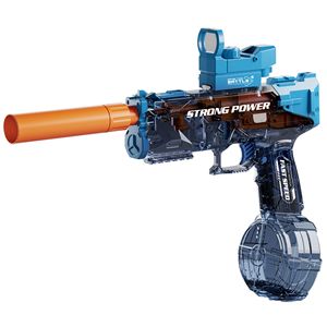 Pistola <span class=keywords><strong>de</strong></span> <span class=keywords><strong>agua</strong></span> eléctrica <span class=keywords><strong>de</strong></span> gran capacidad, juguete para niños, serie automática, subfusil con pulso integrado, juguete <span class=keywords><strong>de</strong></span> plástico para exteriores - Product Image 1