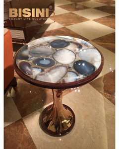 Italia Ultime Intarsio Tavolino, Elegante Prezioso Naturale Gioiello di pietra Top Ovale Tavolino, castello di lusso <span class=keywords><strong>Mobili</strong></span> Soggiorno - Product Image 4