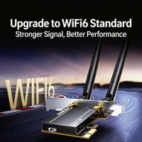 UGREEN AX1800 Tarjeta de Red Inalámbrica PCI E WiFi 6 Bluetooth 5.4 de Doble Banda 2.4G 5G con Antenas Externas Desmontables CM960