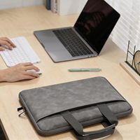 Sac à main pour ordinateur portable en cuir PU imperméable grande capacité pour tablette et ordinateur portable 13 14 15,6 pouces pour Macbook Ipad