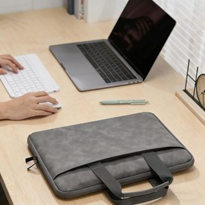 Maletín de Cuero PU Impermeable de Gran Capacidad para Tablet y Portátil de 13, <span class=keywords><strong>14</strong></span> y 15.6 <span class=keywords><strong>Pulgadas</strong></span>, para Macbook e iPad - Product Image 2