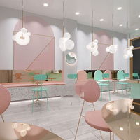 Vitrine de présentation alimentaire, présentoir de vente au détail alimentaire, service de conception professionnel personnalisé, étagère de présentation alimentaire pour boutique de bubble tea