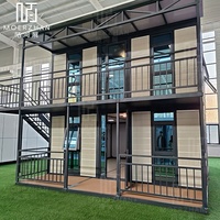 Maison mobile préfabriquée en acier léger de 20 pieds et 40 pieds, 2, 3, 4, 5 chambres, pliable, extensible, mini maison conteneur, villa préfabriquée de luxe