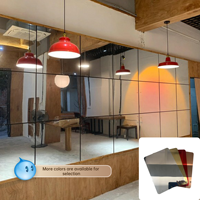 Panneaux muraux décoratifs pliables en fibre de charbon de bambou PVC effet miroir, imperméables et ignifuges pour appartements modernes et hôpitaux