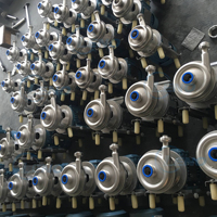 Pompe à lobes rotative sanitaire en acier inoxydable, pompe CIP auto-amorçante, pompe à eau centrifuge