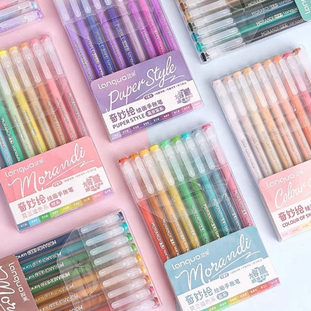 New Arrivals Multicolor Gel Pen 9pcs/box Large Morandi Color  Student Marking Pen Colorful Gel Pens Markers