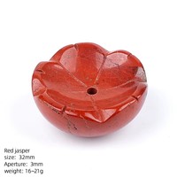 Support d'encens en améthyste naturelle de 32 mm en forme de fleur, base pour encens en bâtonnets, pierre précieuse de guérison, décoration zen, vente en gros
