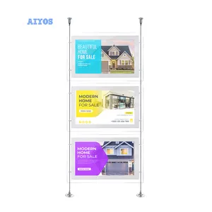 lcd multi screen advertising player hanging lcd display for real estate agency window display screen digital signage players