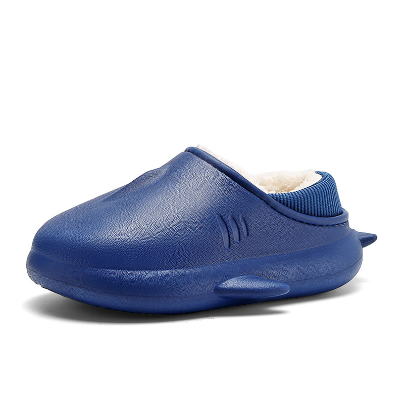 Girls Boys Winter Slippers Fur Lined Clogs Shark Garden Shoes Slip on Mules Clogs House Shoes Indoor Outdoor Anti-Skid EVA sole