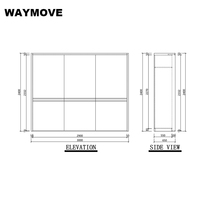 WAYMOVE Armoire de plain-pied en fer pour rangement de placard de chambre à coucher Meubles de maison