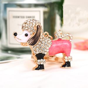Llavero de Dachshund de Cristal y Diamantes de Imitación, Accesorio de Decoración para Coche, Colgante de Moda, Lindo y Lujoso - Product Image 5