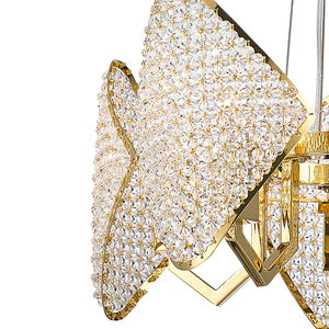 VH Lampadaire moderne à LED en cristal doré avec hauteur réglable Design d'intérieur de luxe pour coin <span class=keywords><strong>salon</strong></span>/chambre à coucher - Product Image 5