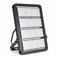 Projecteur LED modulaire 200W-1200W en aluminium moulé sous pression IP65, projecteur de stade orientable à 360° avec support en U pour terrains de sport et cours