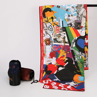 Vente en gros de poches pour serviettes de plage turques avec logo personnalisé, couvertures de plage en microfibre et sac