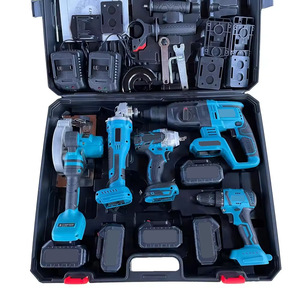 Ensemble d'outils électriques sans fil 21V sans balais 4 pièces : perceuse, visseuse, clé à chocs, meuleuse robuste - Product Image 3