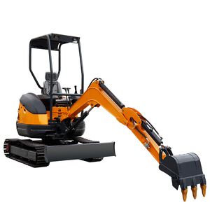 Livraison Gratuite Mini-Excavatrice sur Chenilles de 2,5 Tonnes avec Moteur, Pompe Hydraulique, Cabine à Rotation Latérale et Chenilles Rétractables pour Utilisation Agricole et de Jardin - Product Image 3