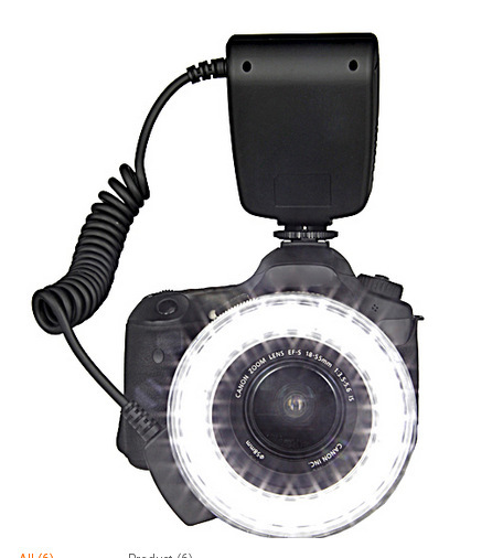 Cheapest HD-130 Camera LED Macro Ring Flash Light LED Ring Video Light for Nikon Canon Pentax Olympus Panasonic With Len Adapter