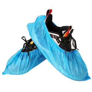 Couvre-chaussures en PP bleu jetable Non tissé fait à la main, couvre-chaussures antidérapants médicaux - Product Image 2