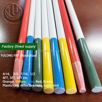 Tige en fibre de verre flexible légère et plate conique YULONG FRP pour les poteaux de drapeau de danse de louange de culte