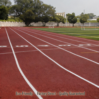 Système de revêtement de sol sportif élastique pour piste d'athlétisme scolaire, 15 mm, haute performance, coût au mètre carré pour les projets écologiques en Europe
