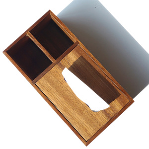 GOODBYE Boîte à mouchoirs en bois de noyer 26x14x9.5cm, rectangulaire, multi-usage, rangement de bureau, style japonais, design moderne - Product Image 5
