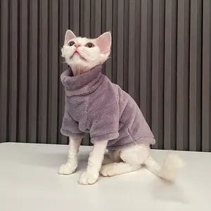 Prezzo basso double-face pile Sphynx cat Canadian Sphynx Apparel Designs Dog maglione Puppy Clothes Pet Clothes vestiti per cani personalizzati - Product Image 4
