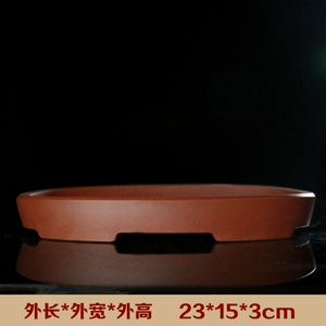 Plateau en argile violette 23x15x3cm, bassin d'eau ovale pour la plantation et la décoration - Product Image 4