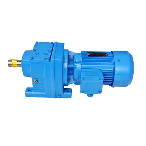 Lenz brand equivalent high strength helical straight shaft inline electric motor reducer with gear