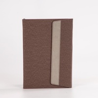 Vente flash - Couverture en cuir PU imperméable et durable pour classeur à 6 anneaux A5 avec pages intérieures amovibles