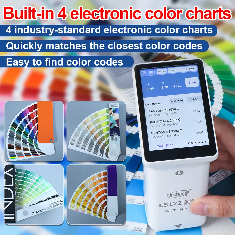 LS172 45/0 taşınabilir Hunterlab kolorimetre renk ölçer Ral Pantone renk fiyat App Colormeter dijital baskı için Lab kolorimetre