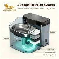 Dispenser Air Hewan Peliharaan Anjing Ukuran Sedang Besar Kapasitas 11L Desain Anti-Cipratan Vortex Isi Ulang Otomatis Saat Air Rendah Operasi Senyap 40dB