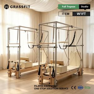 Machine de Pilates Reformer Cadillac 2-en-1 en bois, modèle Low Leg, avec <span class=keywords><strong>tour</strong></span> complète, pour studio commercial - Product Image 2