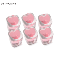 Verres à shot miniatures en forme de cœur, logo personnalisé, 1,5 oz, 6 à 10 pièces, design moderne, ensemble pour la maison, les fêtes, le bar, vente chaude