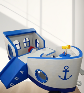 Bateau de jeu intérieur coloré et mignon pour enfants, idéal pour les crèches, les cafés et les restaurants, équipement de jeu souple et durable - Product Image 1