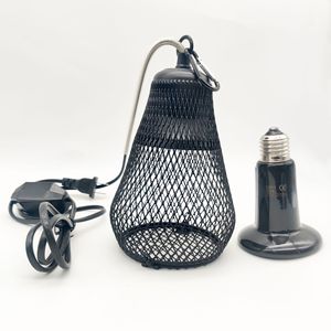 Reptile lampe chauffante abat-jour lampe chauffante couvercle lampe chauffante en céramique pour chats chiens perroquets poulets Anti-brûlure Cage chaude