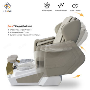 Komfortabler Luxus-Liegestuhl für Nagelstudios und Spa, Maniküre-Stuhl mit Elektromassage, Fußpflege-Pediküre-Stuhl mit Abflusspumpe - Product Image 4