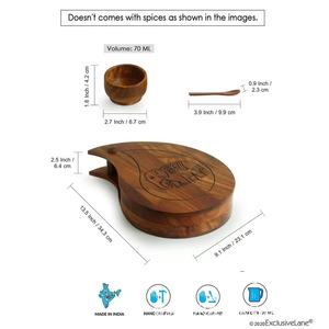 Wooden Spice <b>Box</b> With Lid And Compartments For Spices And <b>Herbs</b> Desktop Storage Container Qms1027 - Product Image 4
