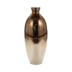 Vaso ovale alto in vetro con coperchio in metallo, moderno vaso decorativo per fiori, per soggiorno, tavolo, decorazione per la casa - Product Image 4