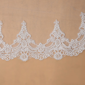 Velo da Sposa 3M a Strato Singolo con Bordo in Pizzo Bianco Avorio, Velo da Cattedrale Lungo, Accessori da Sposa Economici, <span class=keywords><strong>Veu</strong></span> De Noiva - Product Image 5