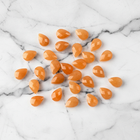 Pérolles à facettes en aventurine rouge orange naturelle de haute qualité, personnalisables pour bijoutiers. Pierres précieuses à facettes en vrac.