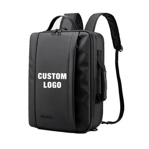Logotipo personalizado multifunción impermeable PU poliéster portátil <span class=keywords><strong>mochila</strong></span> de viaje de negocios cierre de cremallera diseño elegante cojín de aire - Product Image 4