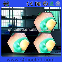 Pantalla Hexagonal LED con Control en la nube, tamaño personalizado, Wifi, 3G, 4G, P2, P2.5, P3, P4, p5programable
