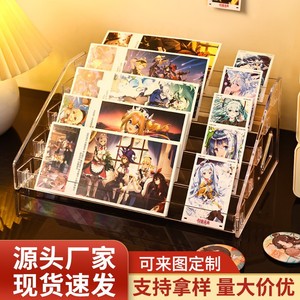 Transparent Tiered Badge Standee 75mm 58mm Large Capacity Display Rack For Anime Game Collectibles - Product Image 4