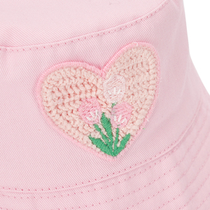 Nuevo Sombrero de Pescador de Algodón Rosa de Alta Calidad para Niños, Personalizado con Bordado, para Protección Solar al Aire Libre - Product Image 4