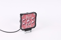 Projecteur LED carré géométrique Yongyou, base rouge avec plusieurs lentilles, faisceau large, étanche, pour moto tout-terrain