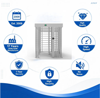 Torniquete de Acero Inoxidable 304 de Altura Completa, Puerta de Seguridad con Código QR RFID, Reconocimiento Facial NFC, Control de Acceso Peatonal, ODM OEM